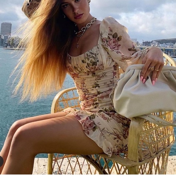 NWT Bloggers Favorite Floral Ruched Dress— Zara - Picture 13 of 13